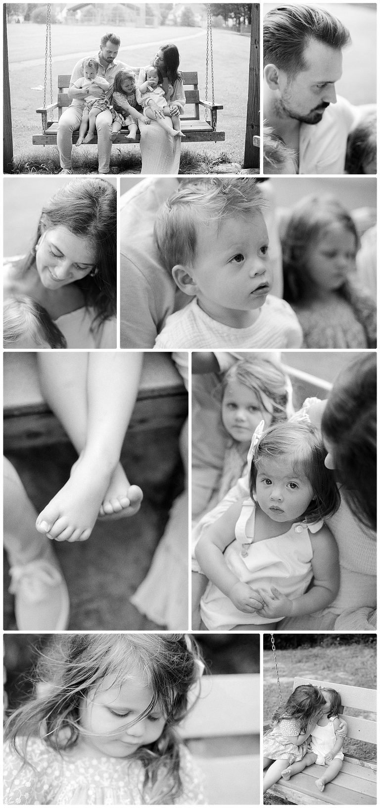 black and white film photography 
family session 