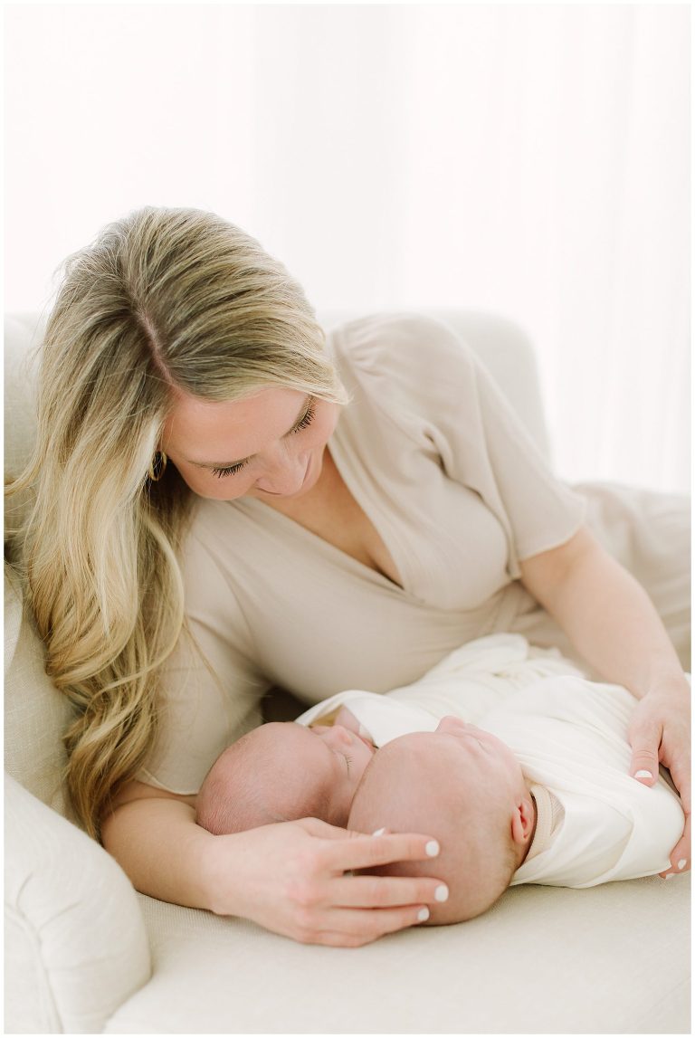 newborn twins studio session